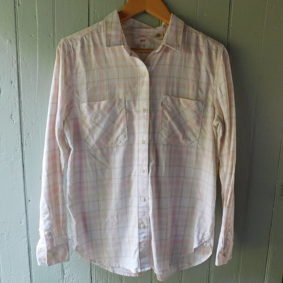 🪵🦔 Pink // White Plaid Shirt 🦔 - Picture 4 of 16